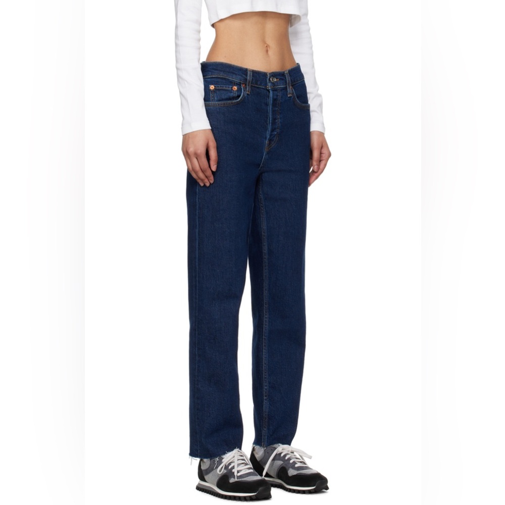 NWT RE/DONE Comfort Stretch 70s Stovepipe Dark Rinse Jeans